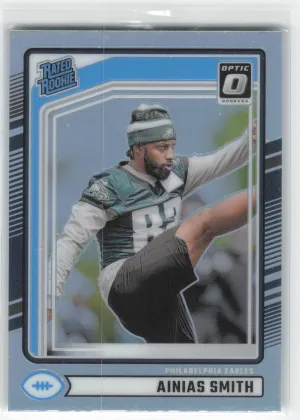 Ainias Smith Rookie 2024 Donruss Optic Rated Rookies Preview Holo Eagles