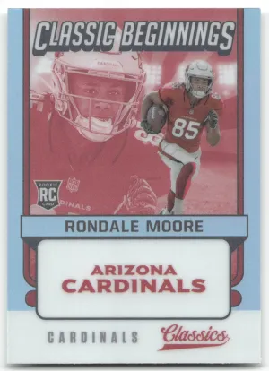 Rondale Moore 2021 Panini Classics Classic Beginnings Arizona Cardinals