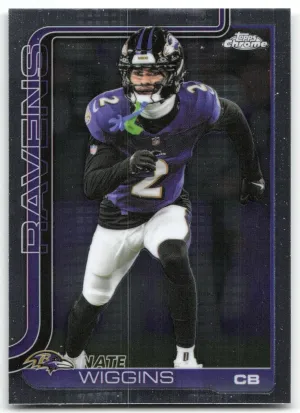 Nate Wiggins 2025 Topps Chrome Baltimore Ravens