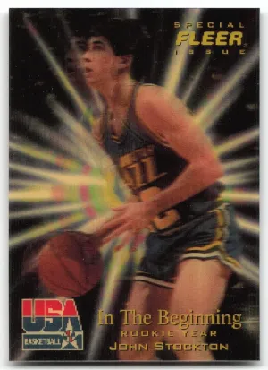 John Stockton 1996 Fleer USA In The Beginning Rookie Year Team USA