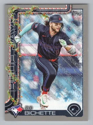 Bo Bichette 2025 Topps Holiday Silver Glitter Holiday Toronto Blue Jays