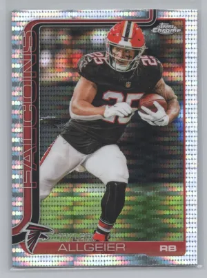 Tyler Allgeier 2025 Topps Chrome Pulsar Refractor Atlanta Falcons