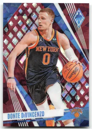 Donte DiVincenzo 2023-24 Panini Phoenix Phoenix Maroon Ice #/275 New York Knicks