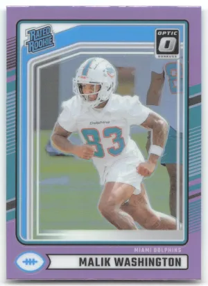 Malik Washington Rookie 2024 Donruss Optic Rated Rookies Preview Pink