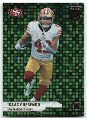 Isaac Guerendo RC 2024 Donruss Elite Green Disco San Francisco 49ers