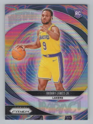Bronny James Jr. 2024-25 Panini Prizm Instant Impact Prizms Silver Lakers