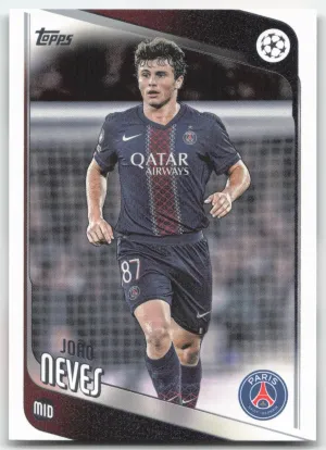 João Neves 2025-26 Topps UEFA Club Competitions Paris Saint-Germain