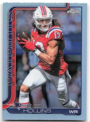 Mack Hollins 2025 Topps Chrome Refractor New England Patriots