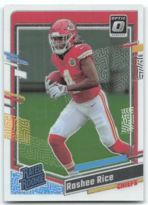 Rashee Rice Rookie 2023 Donruss Optic Kansas City Chiefs