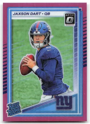 Jaxson Dart RC 2025 Donruss Optic Pink Giants