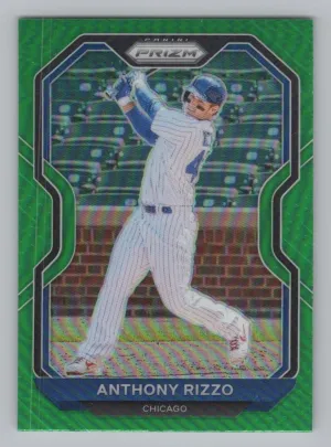 Anthony Rizzo 2021 Panini Prizm Green Prizm Chicago Cubs