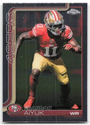 Brandon Aiyuk 2025 Topps Chrome San Francisco 49ers