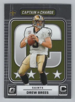 Drew Brees 2025 Donruss Optic Captain in Charge Saints
