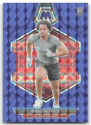 Bralen Trice 2024 Panini Mosaic Mosaic Blue #/99 Atlanta Falcons
