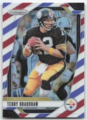 Terry Bradshaw 2024 Panini Prizm Red White and Blue Pittsburgh Steelers