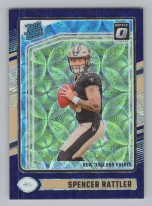 Spencer Rattler RC 2024 Donruss Optic Purple Scope Saints