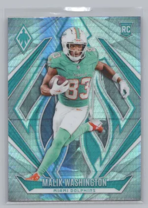 Malik Washington Rookie 2024 Panini Phoenix Hyper Miami Dolphins