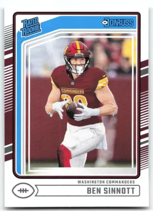Ben Sinnott Rookie 2024 Donruss Washington Commanders