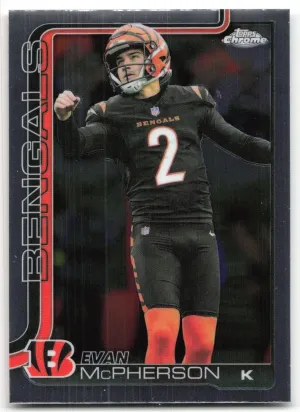 Evan McPherson 2025 Topps Chrome Cincinnati Bengals