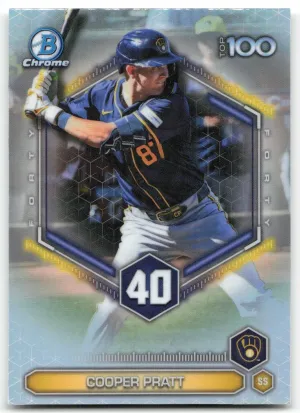 Cooper Pratt 2026 Bowman Bowman Scouts' Top 100 Milwaukee Brewers