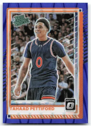 Tahaad Pettiford 2025-26 Donruss Optic Blue #/99 Auburn Tigers