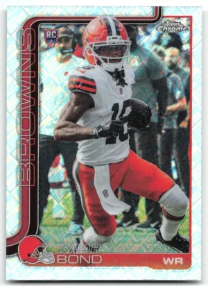 Isaiah Bond Rookie 2025 Topps Chrome Topps Logo Refractor Cleveland Browns
