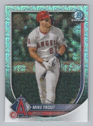 Mike Trout 2025 Bowman Chrome Mojo Refractors Los Angeles Angels