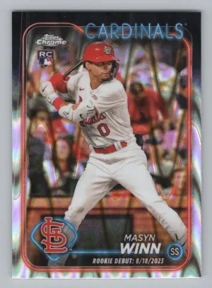 Masyn Winn Rookie 2024 Topps Chrome Update RayWave Refractors Cardinals