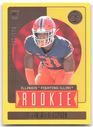 Devon Witherspoon Rookie 2023 Panini Legacy Yellow #/150 Illinois