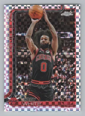 Coby White 2025-26 Topps Chrome X-Fractor Chicago Bulls
