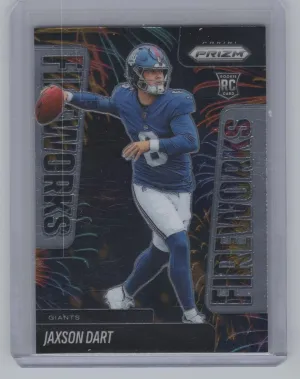 Jaxson Dart 2025 Panini Prizm Fireworks New York Giants