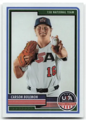 Carson Bolemon 2023 Panini Stars & Stripes USA Baseball Team USA