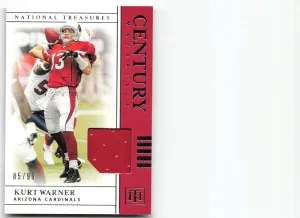 Kurt Warner 2019 Panini National Treasures Century Materials #/99 Cardinals