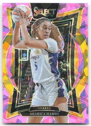 Dearica Hamby 2025 Panini Select WNBA Pink Ice Prizms Los Angeles Sparks