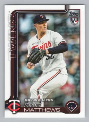 Zebby Matthews 2025 Topps Update Minnesota Twins