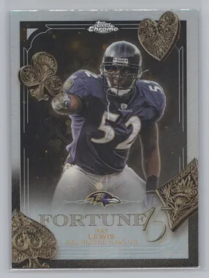 Ray Lewis 2025 Topps Chrome Fortune 15 Refractor Baltimore Ravens
