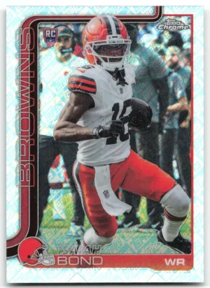 Isaiah Bond Rookie 2025 Topps Chrome Topps Logo Refractor Cleveland Browns