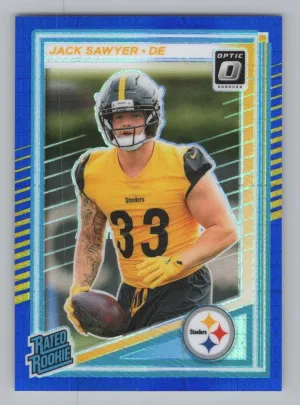 Jack Sawyer Rookie 2025 Donruss Optic Blue Hyper Pittsburgh Steelers