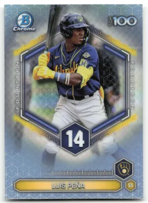 Luis Peña 2026 Bowman Bowman Scouts' Top 100 Milwaukee Brewers