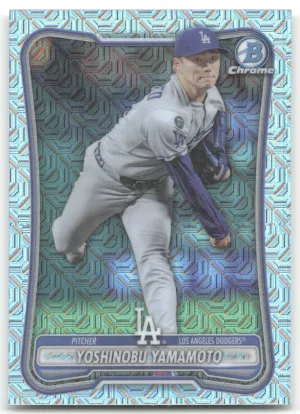 Yoshinobu Yamamoto 2026 Bowman Chrome Mojo Refractor Los Angeles Dodgers