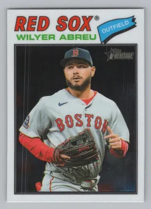 Wilyer Abreu 2026 Topps Heritage Chrome Boston Red Sox