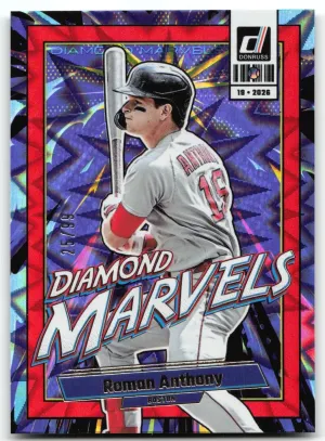 Roman Anthony 2026 Donruss Diamond Marvels Red Xplosion #/99 Red Sox