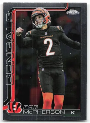 Evan McPherson 2025 Topps Chrome Cincinnati Bengals
