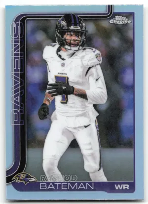 Rashod Bateman 2025 Topps Chrome Refractor Baltimore Ravens