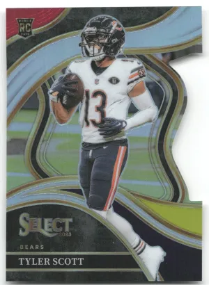Tyler Scott Rookie 2023 Panini Select Red and Yellow Prizms Die Cuts Bears
