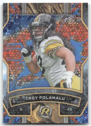 Troy Polamalu 2024 Topps Resurgence Blue & Orange Spark Pittsburgh Steelers