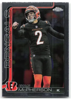Evan McPherson 2025 Topps Chrome Cincinnati Bengals