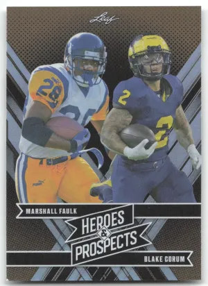 Marshall Faulk / Blake Corum 2024 Leaf Heroes & Prospects