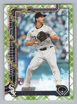 Drew Thorpe RC 2025 Topps Holiday Green Holiday Plaid Chicago White Sox
