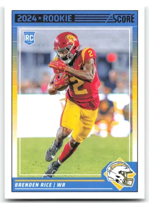 Brenden Rice Rookie 2024 Score Los Angeles Chargers